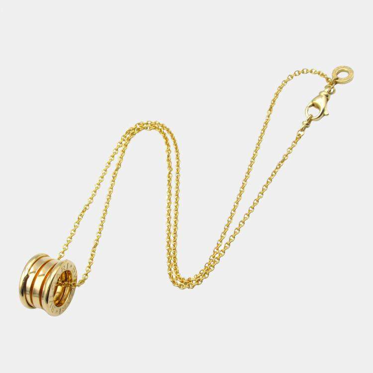 Pre Owned Bvlgari B.Zero1 18K Yellow Gold Pendant Necklace