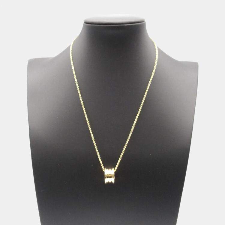 Pre Owned Bvlgari B.Zero1 18K Yellow Gold Pendant Necklace