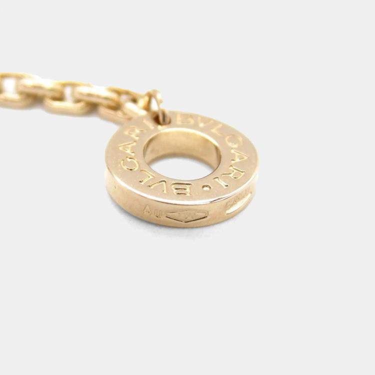 Pre Owned Bvlgari B-Zero1 Ceramic 18K Rose Gold Necklace 