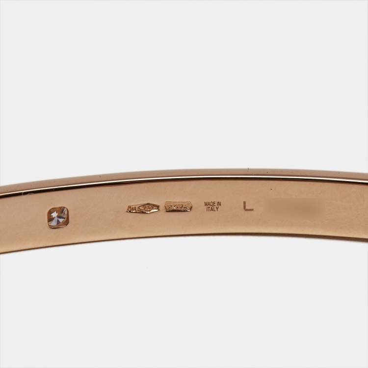 Pre Owned Bvlgari Bvlgari Bvlgari Diamonds 18k Rose Gold Bracelet L