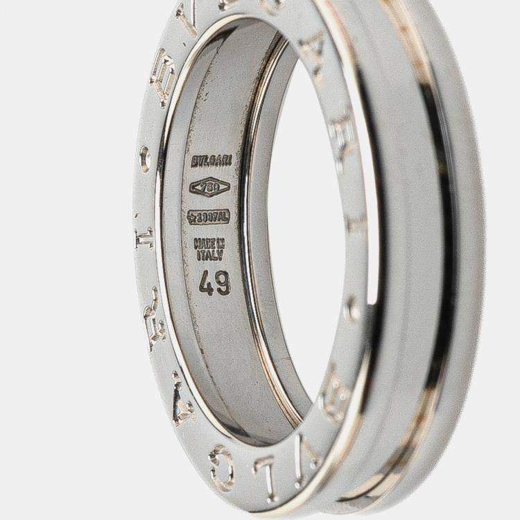 Pre Owned Bvlgari 18K White Gold B.Zero1 One Band Ring