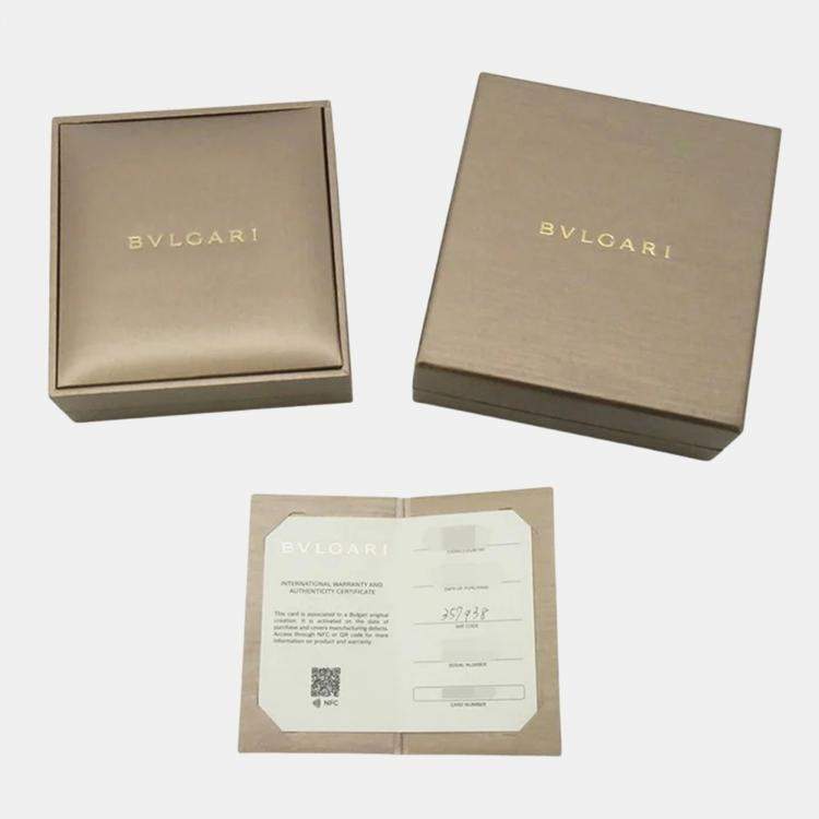 Pre Owned Bvlgari 18K White Gold Bvlgari Bvlgari Diamond Openwork Necklace