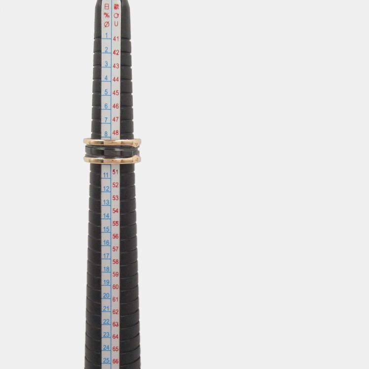 Pre Owned Bvlgari B-Zero1 Ceramic 18K Pink Rose Gold Black EU 50 