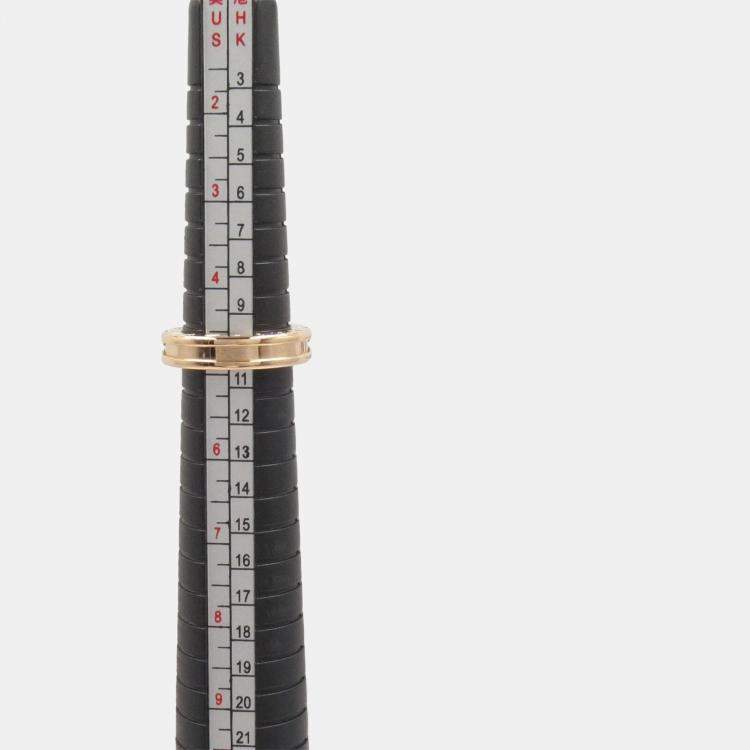 Pre Owned Bvlgari B.Zero1 18K Rose Gold Ring EU 67