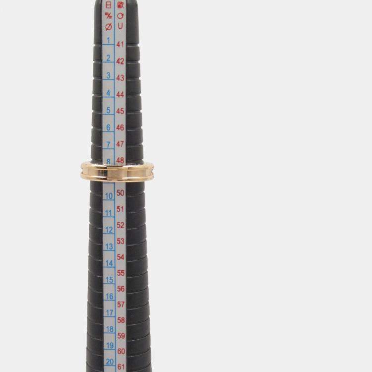 Pre Owned Bvlgari B.Zero1 18K Rose Gold Ring EU 67