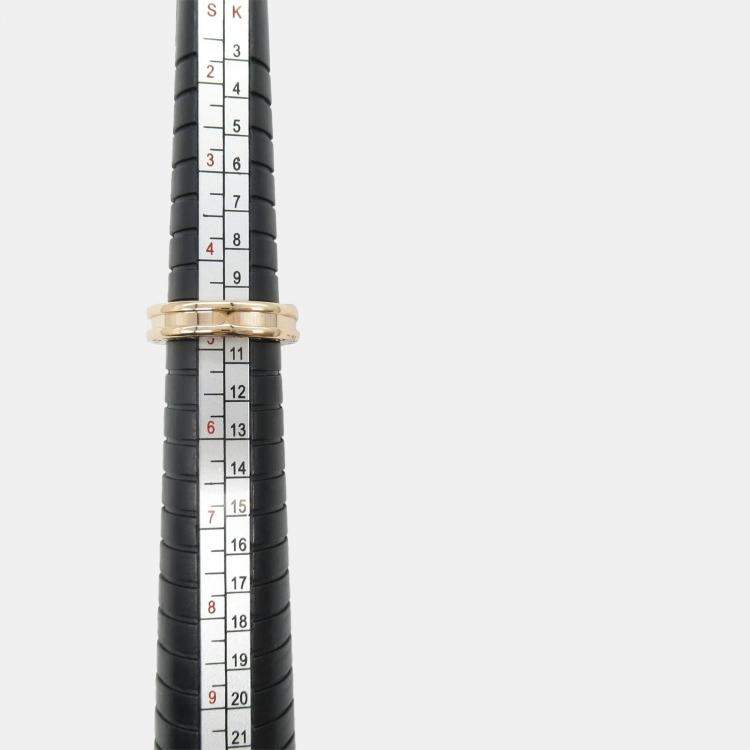 Pre Owned Bvlgari B.Zero1 18K Rose Gold Ring EU 49