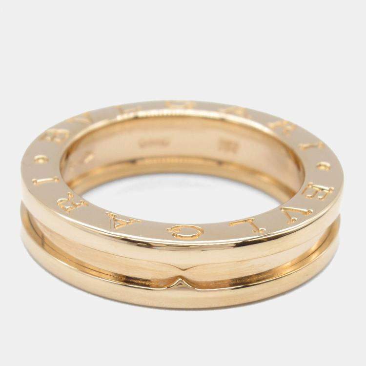 Pre Owned Bvlgari B.Zero1 18K Rose Gold Ring EU 49