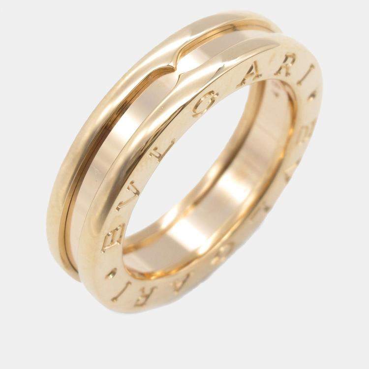 Pre Owned Bvlgari B.Zero1 18K Rose Gold Ring EU 49