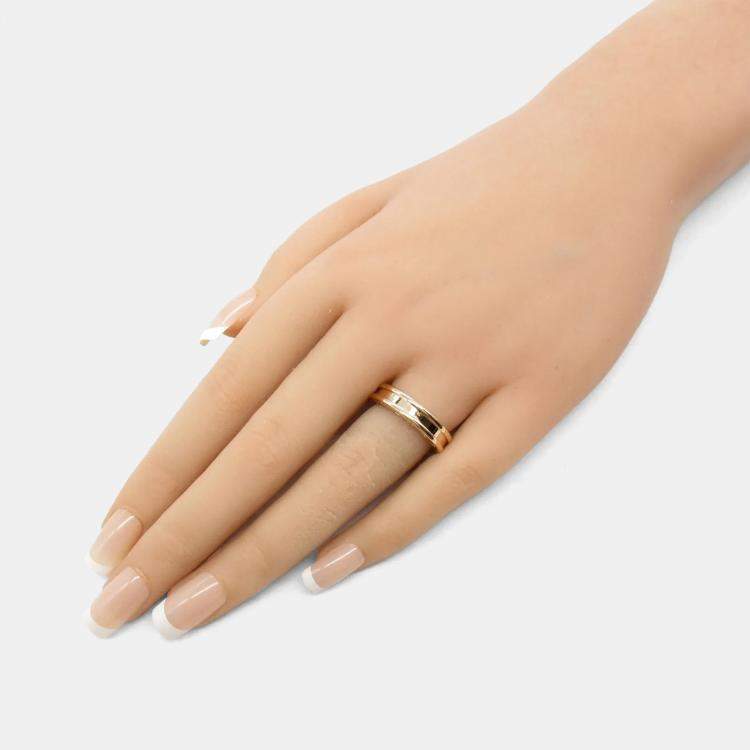 Pre Owned Bvlgari B.Zero1 18K Rose Gold Ring EU 51