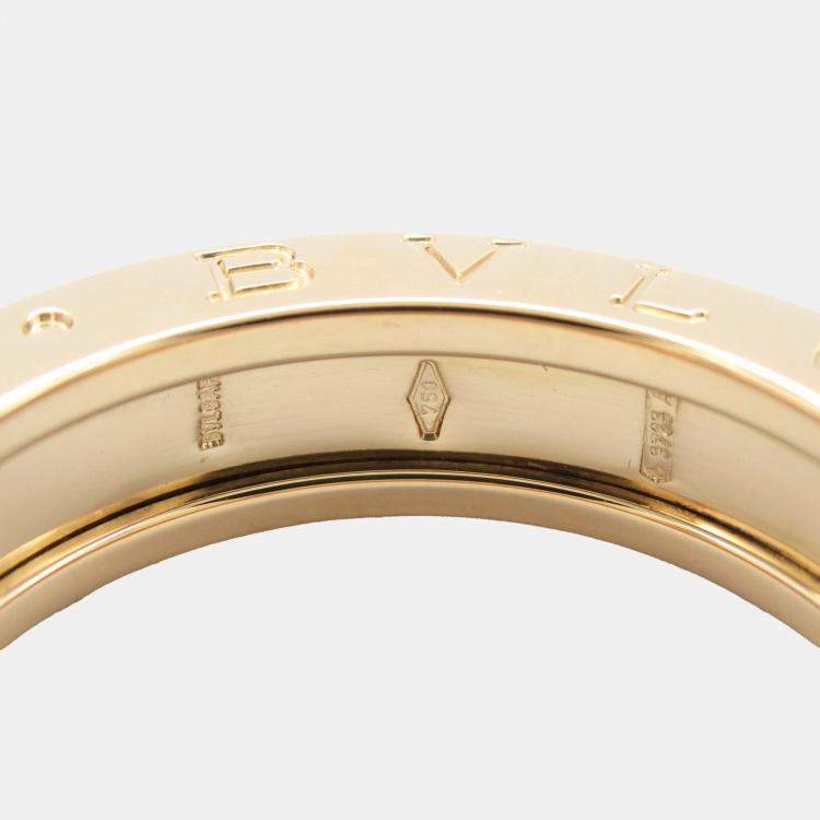 Pre Owned Bvlgari B.Zero1 18K Rose Gold Ring EU 51