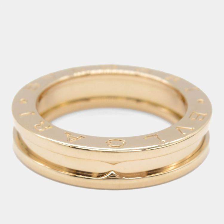Pre Owned Bvlgari B.Zero1 18K Rose Gold Ring EU 51
