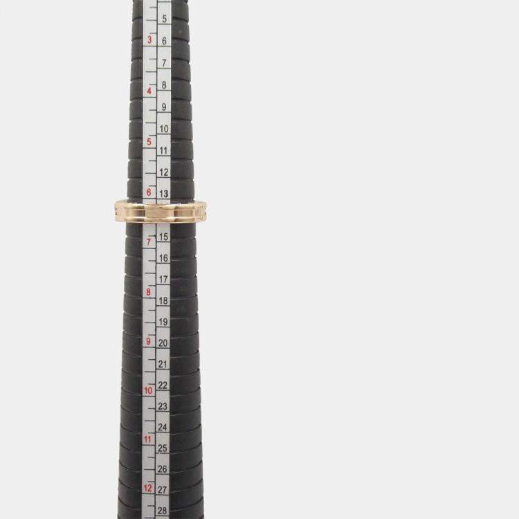 Pre Owned Bvlgari B.Zero1 18K Rose Gold Ring EU 53