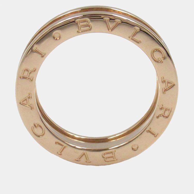 Pre Owned Bvlgari B.Zero1 18K Rose Gold Ring EU 53