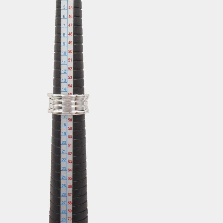 Pre Owned Bvlgari B-Zero1 4 Bands 18K White Gold EU 57
