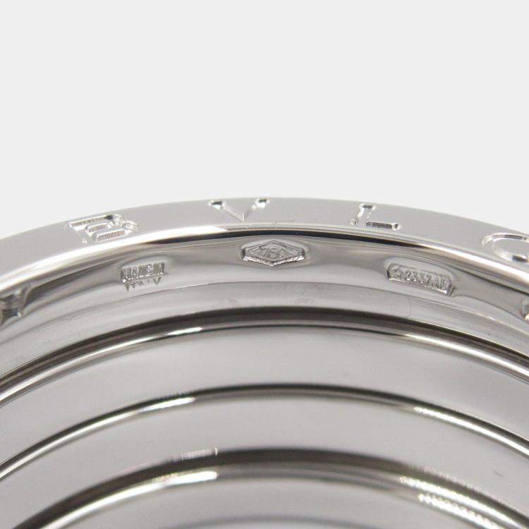 Pre Owned Bvlgari B-Zero1 4 Bands 18K White Gold EU 57