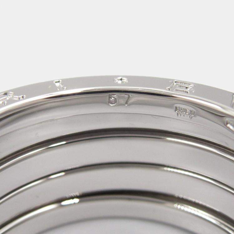 Pre Owned Bvlgari B-Zero1 4 Bands 18K White Gold EU 57