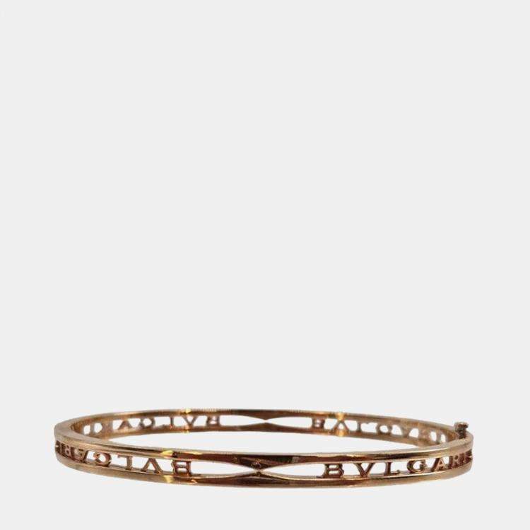 Pre Owned Bvlgari B. Zero 1 Logo Bracelet size 18