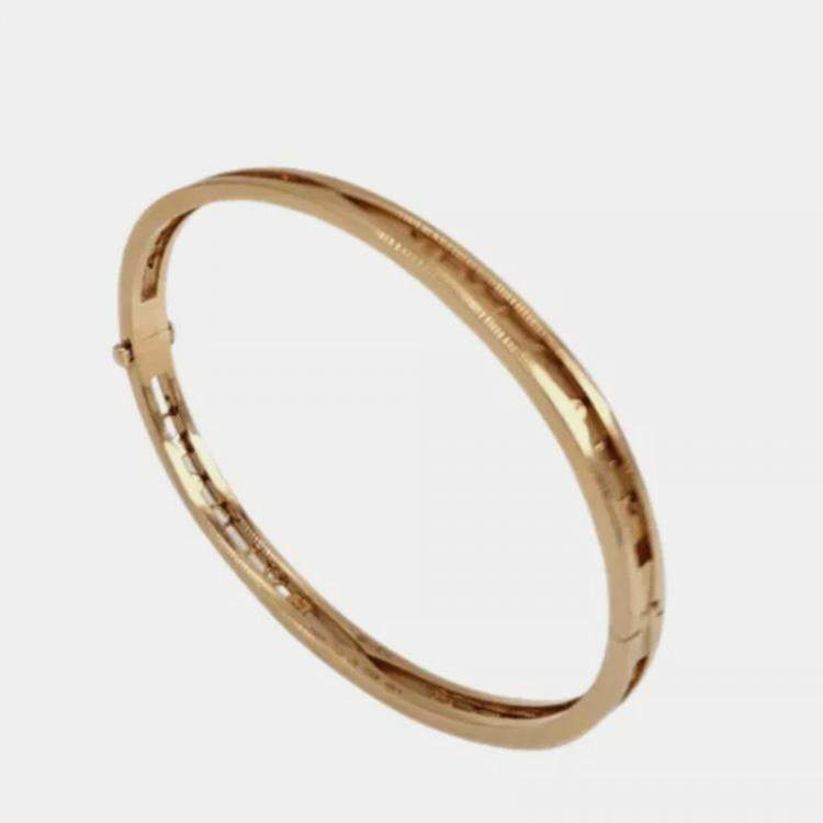 Pre Owned Bvlgari B. Zero 1 Logo Bracelet size 18