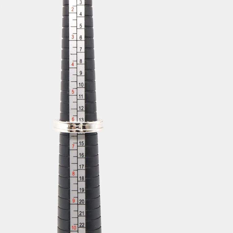 Pre Owned Bvlgari B.Zero1 18K White Gold Ring EU 53