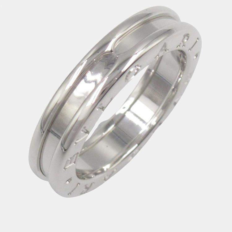 Pre Owned Bvlgari B.Zero1 18K White Gold  Ring EU 53