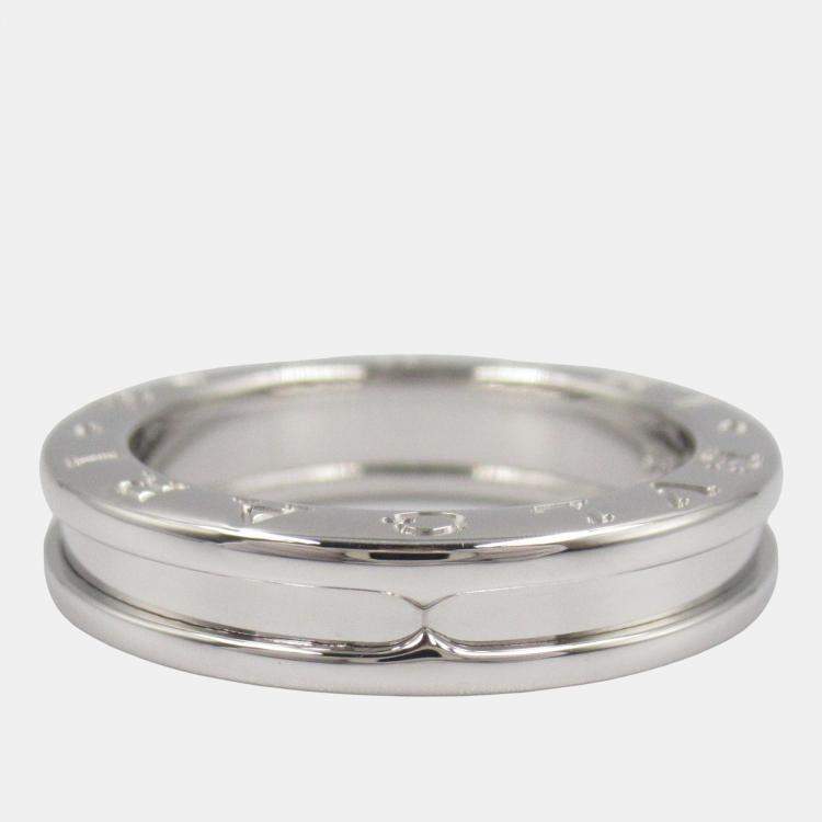 Pre Owned Bvlgari B.Zero1 18K White Gold  Ring EU 53