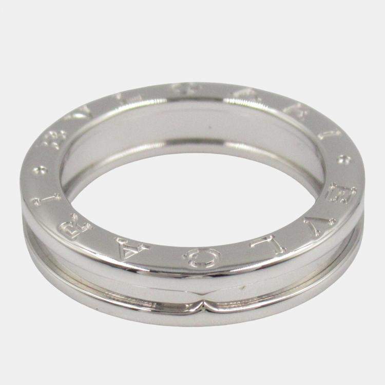 Pre Owned Bvlgari B.Zero1 18K White Gold  Ring EU 53