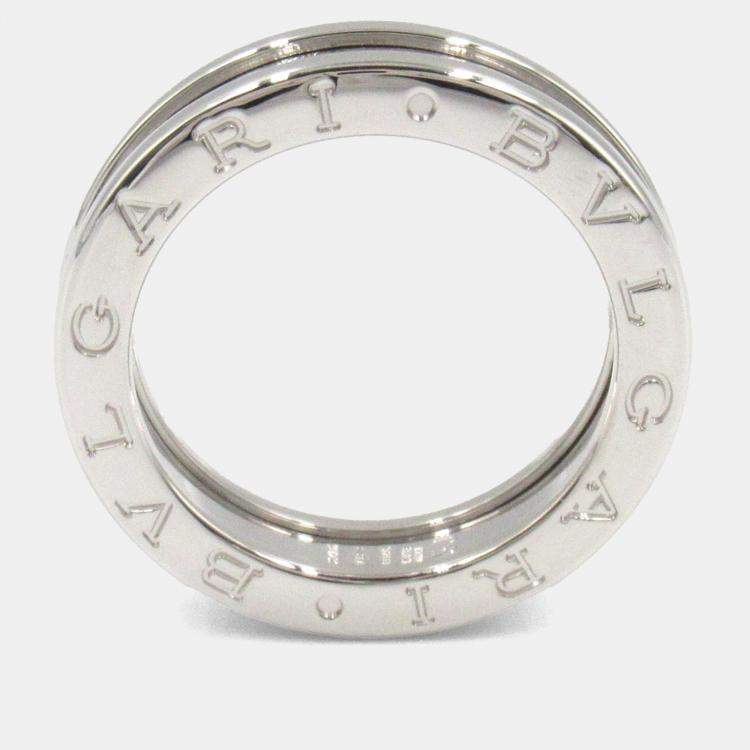 Pre Owned Bvlgari B.Zero1 18K White Gold  Ring EU 53