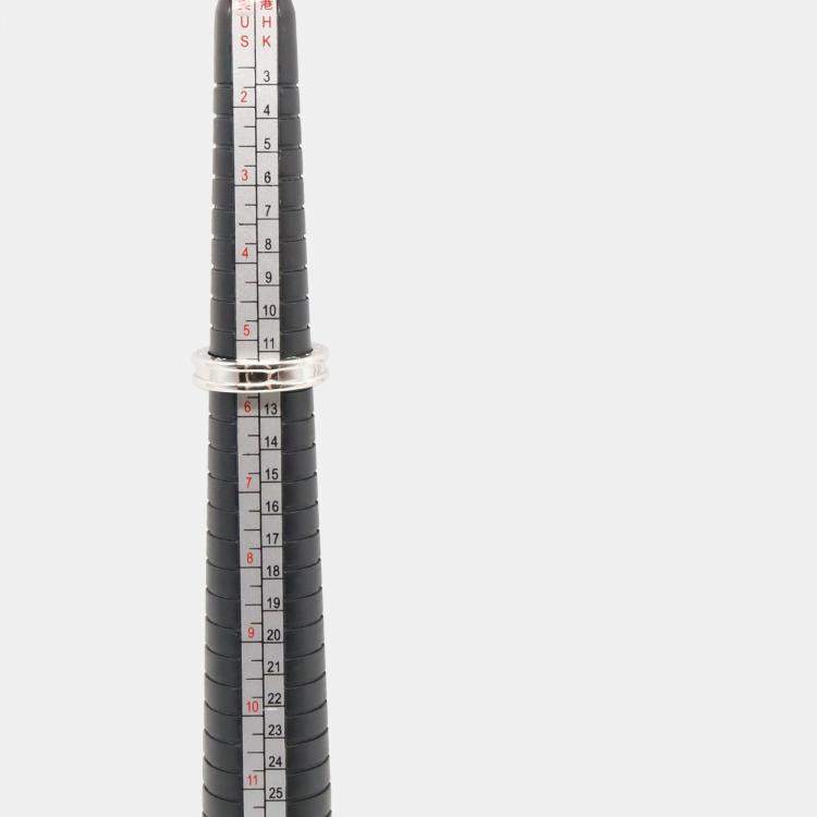 Pre Owned Bvlgari B.Zero1 18K White Gold Ring EU 51