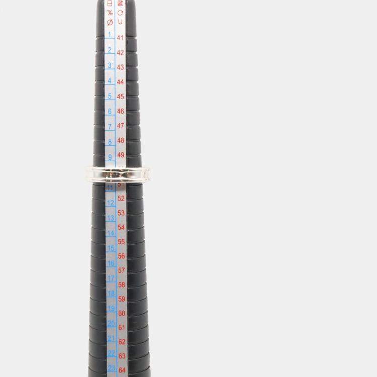 Pre Owned Bvlgari B.Zero1 18K White Gold Ring EU 51