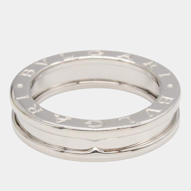 Pre Owned Bvlgari B.Zero1 18K White Gold Ring EU 51