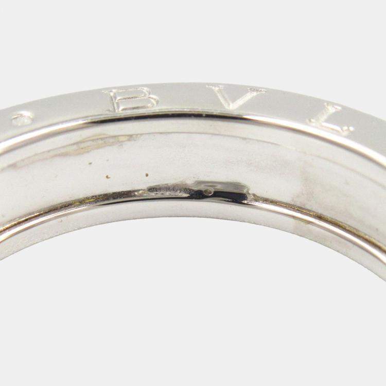 Pre Owned Bvlgari B.Zero118K White Gold Ring EU 53
