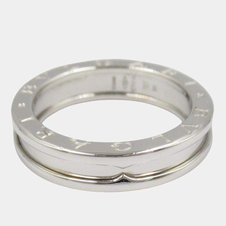 Pre Owned Bvlgari B.Zero118K White Gold Ring EU 53