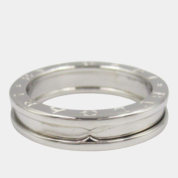 Pre Owned Bvlgari B.Zero118K White Gold Ring EU 53
