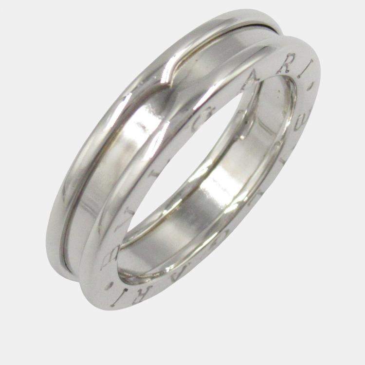 Pre Owned Bvlgari B.Zero118K White Gold Ring EU 53