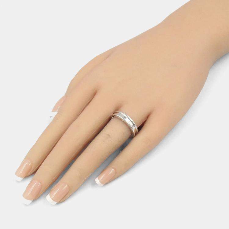 Pre Owned Bvlgari B.Zero118K White Gold Ring EU 53