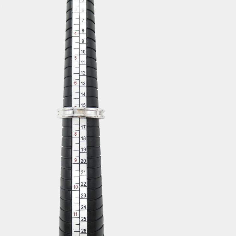 Pre Owned Bvlgari B.Zero1 18K White Gold Ring EU 55