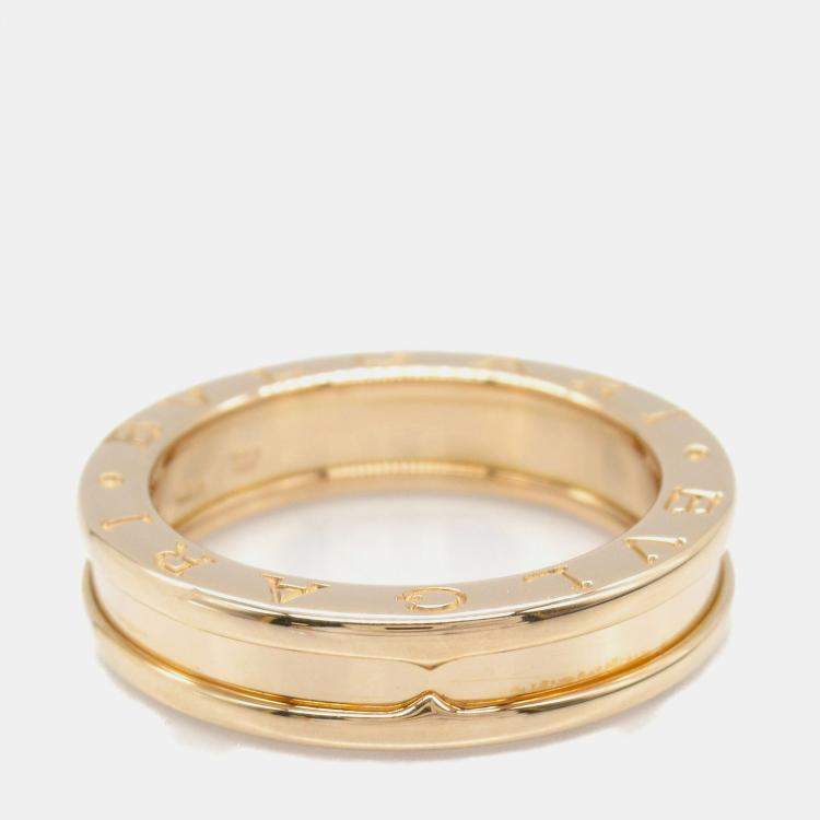 Pre Owned Bvlgari B-Zero1 1 Band 18K Yellow Gold Ring EU 54