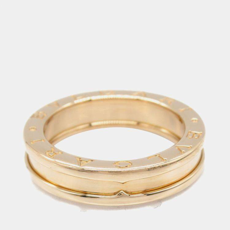 Pre Owned Bvlgari B-Zero1 1 Band 18K Yellow Gold Ring EU 54