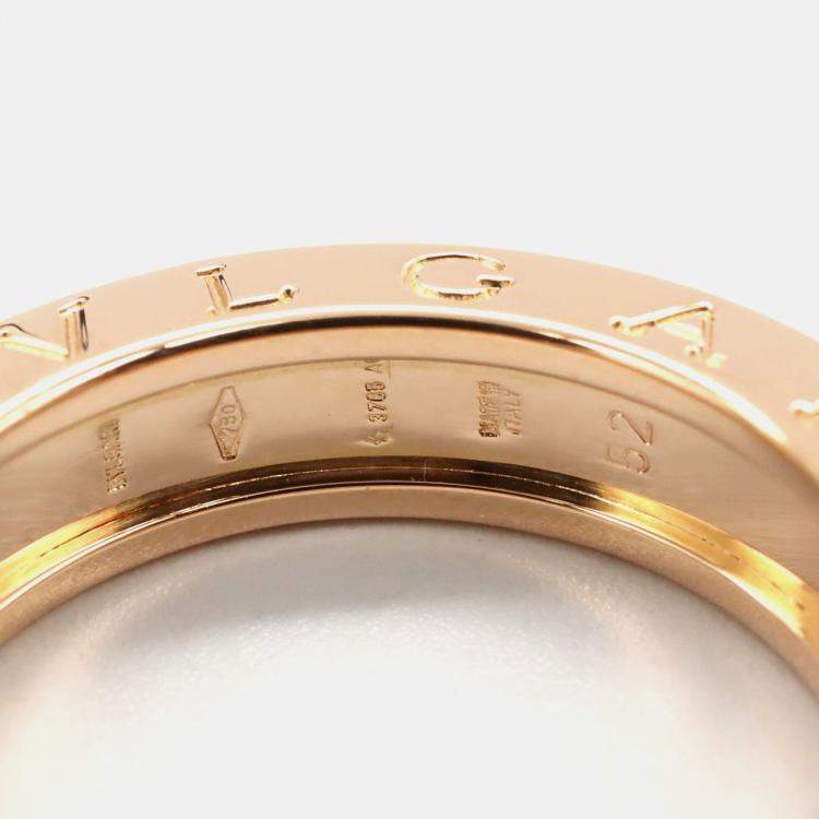 Pre Owned Bvlgari B.Zero1 1-Band 18K Rose Gold Ring EU 52