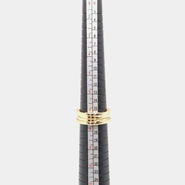 Pre Owned Bvlgari B-Zero1 2 Bands 18K Yellow Gold Ring EU 56