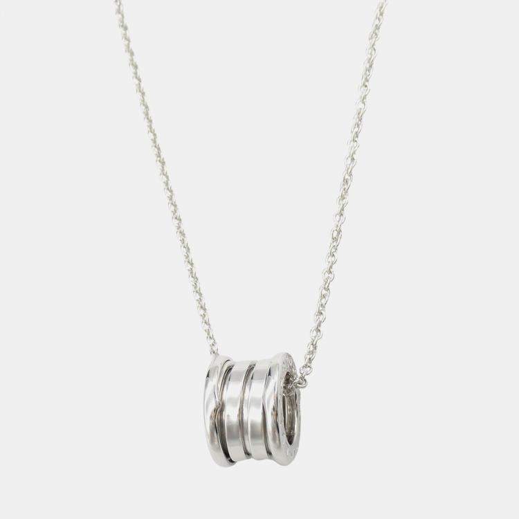 Pre Owned Bvlgari B-Zero1 18K White Gold Pendant Necklace  