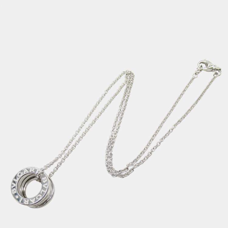 Pre Owned Bvlgari B-Zero1 18K White Gold Pendant Necklace  