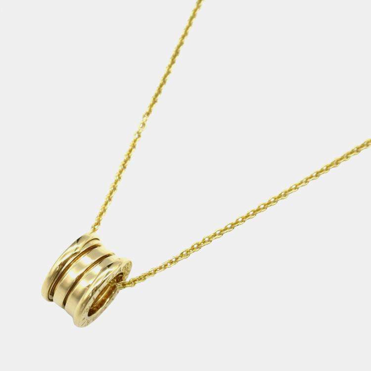 Pre Owned Bvlgari B.Zero1 18K Yellow Gold Pendant Necklace