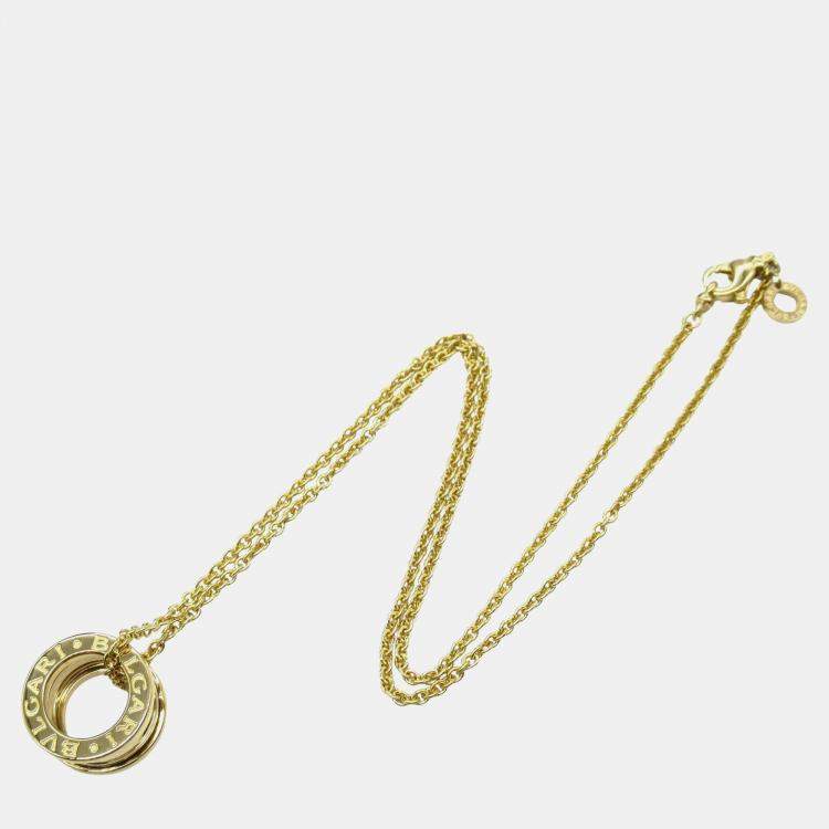 Pre Owned Bvlgari B.Zero1 18K Yellow Gold Pendant Necklace
