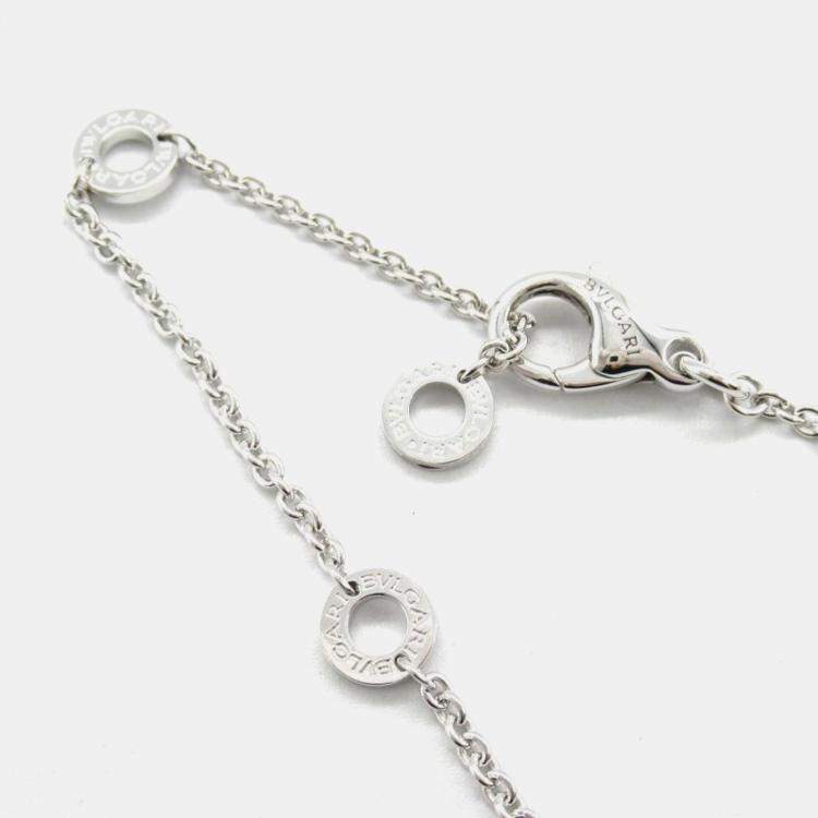 Pre Owned Bvlgari B-Zero1 18K White Gold Diamond Necklace