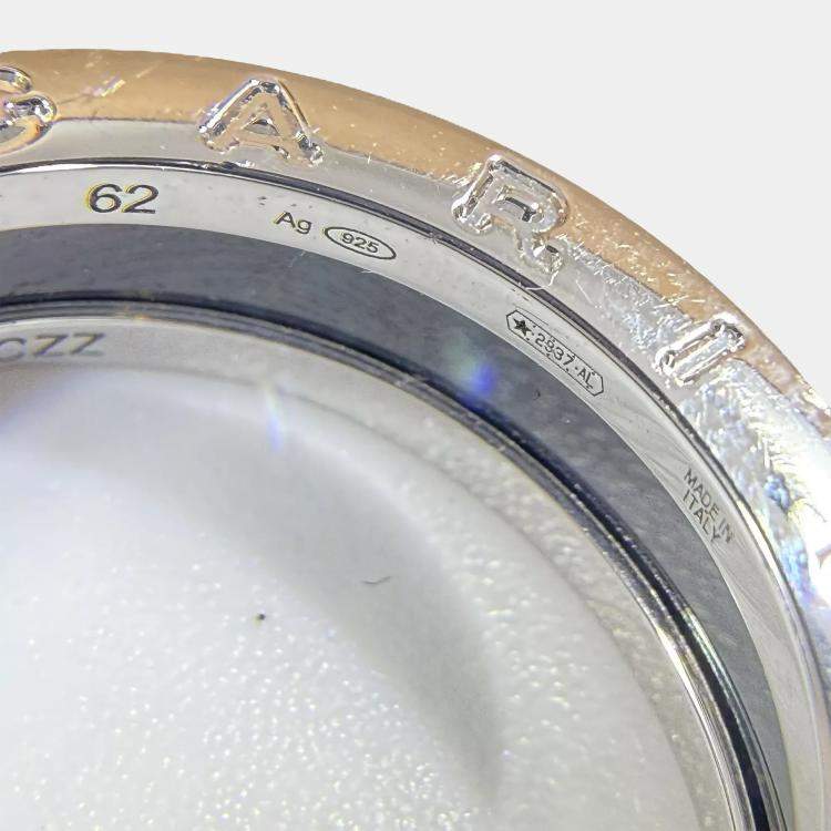 Pre Owned Bvlgari Save the Children Ceramic/Silver Ring EU 62