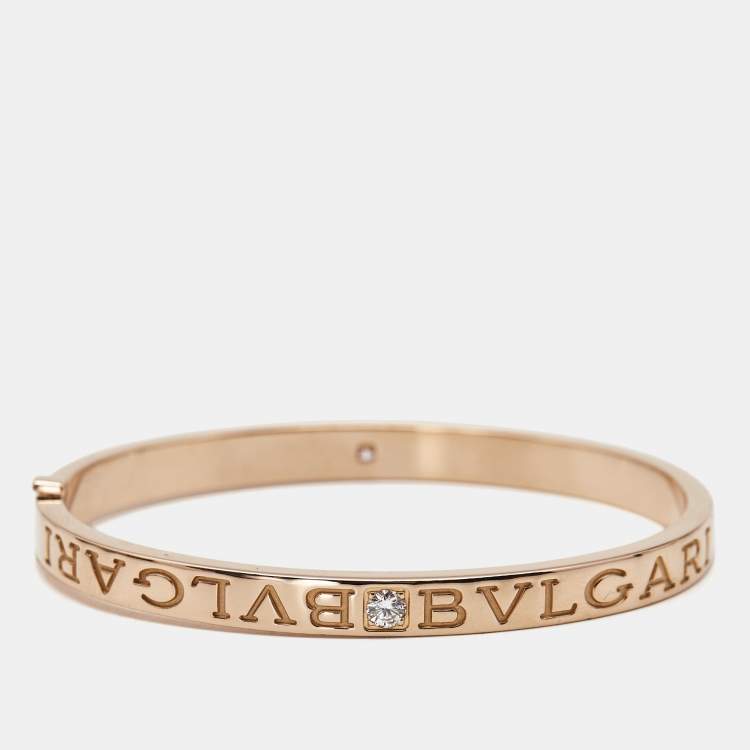 Pre Owned Bvlgari Bvlgari Bvlgari Diamonds 18k Rose Gold Bracelet S
