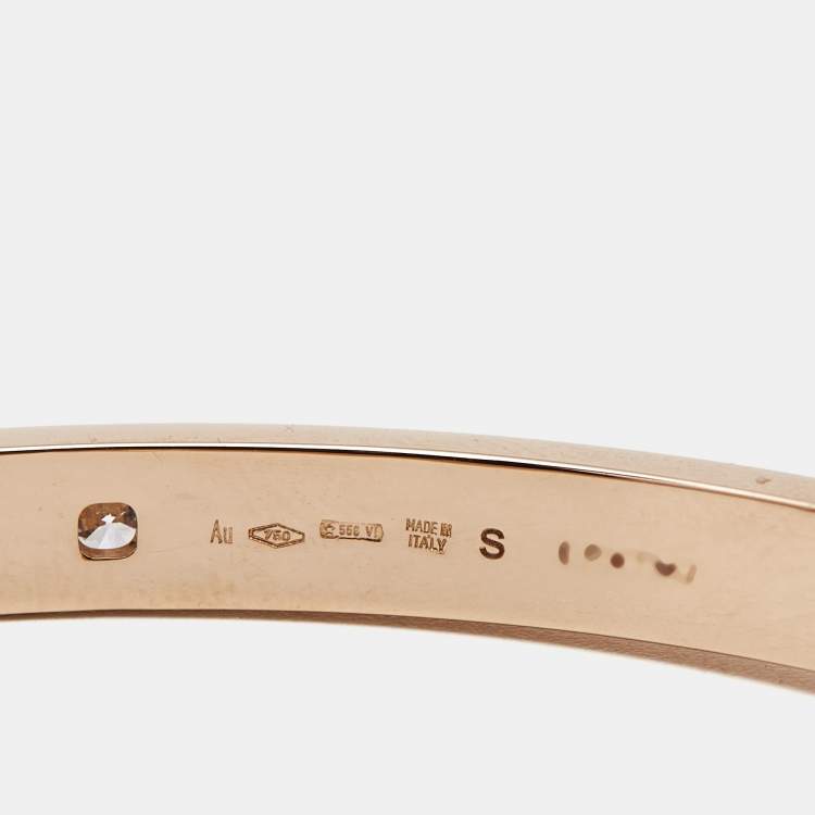 Pre Owned Bvlgari Bvlgari Bvlgari Diamonds 18k Rose Gold Bracelet S