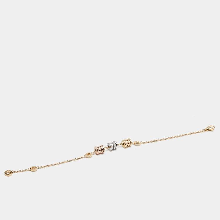 Pre Owned Bvlgari B.Zero1 18k Three Tone Gold Bracelet