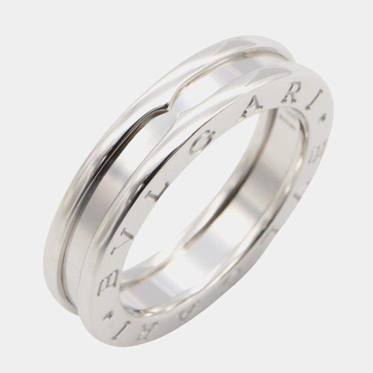 Pre Owned Bvlgari B.Zero1 1-Band 18K White Gold Ring EU 53